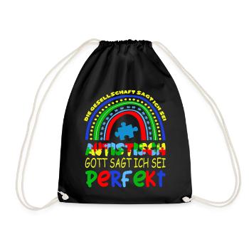 Autistique - Sac de sport léger - noir - Devant