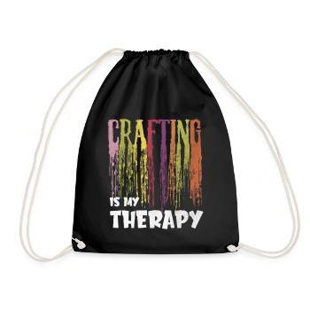 Dip into Creativity: Crafting Therapy Design - Drawstring Bag - black - Front