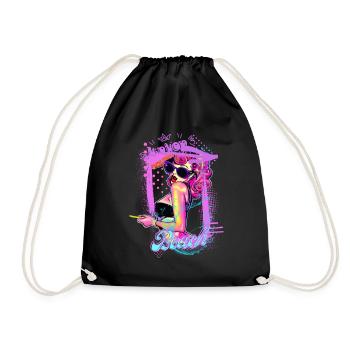 Pin up style plage rétro - Sac de sport léger - noir - Devant