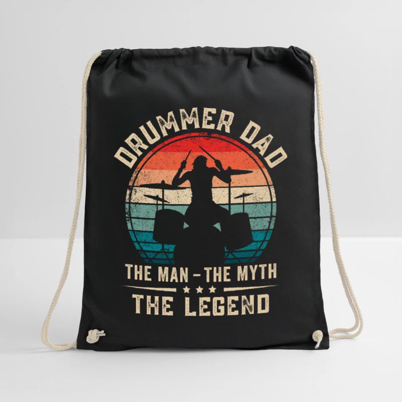 Drummer Dad Drumming Daddy Drum Player Drawstring Bag