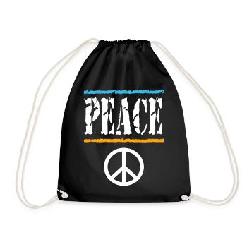 T-shirt rétro Peace Vibes - Sac de sport léger - noir - Devant