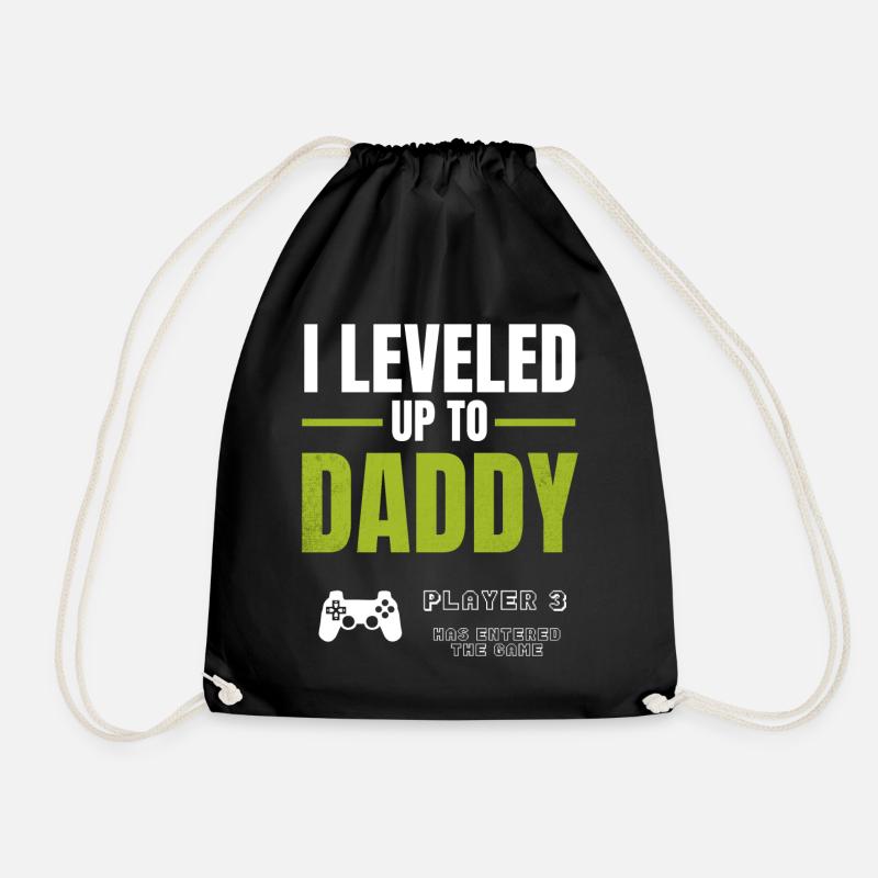 Level Up Daddy – Gamer Väter Design - Sac de sport léger - noir