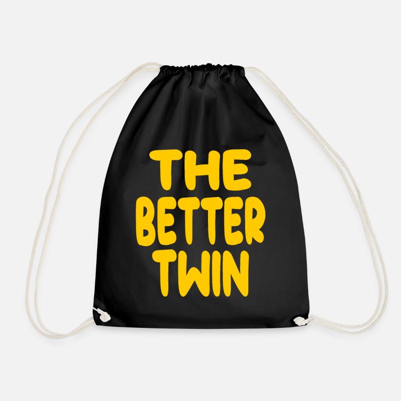 I'm The Better Looking Twin - Drawstring Bag - black