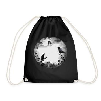 Gothique, corbeaux, corbeaux - Sac de sport léger - noir - Devant