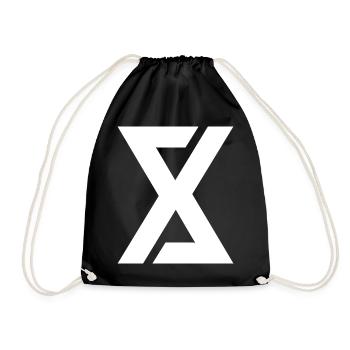 Digital art simple logo - Drawstring Bag - black - Front