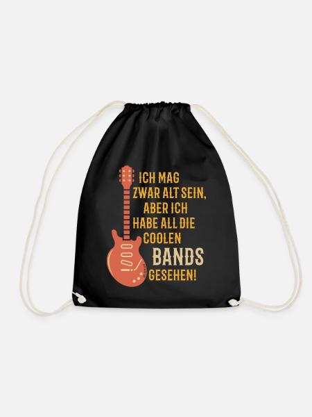 Ich Habe All Die Coolen Bands Gesehen! (PNG / 3C) - Turnbeutel - Schwarz