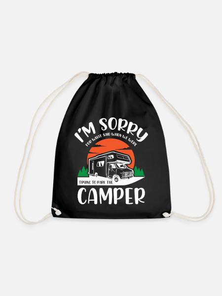 Life Camper Camping - Drawstring Bag - black