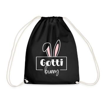 Gotti Bunny Beschts Gotti Taufpatin Schweiz Taufe - Turnbeutel - Schwarz - Vorne