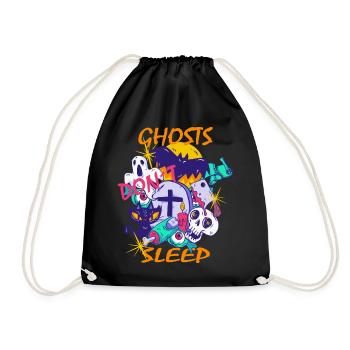 LES FANTÔMES D’HALLOWEEN NE DORMENT PAS - Sac de sport léger - noir - Devant