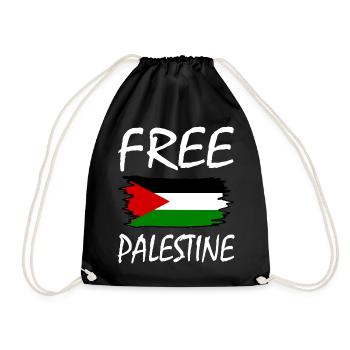 Free palestine - Turnbeutel - Schwarz - Vorne