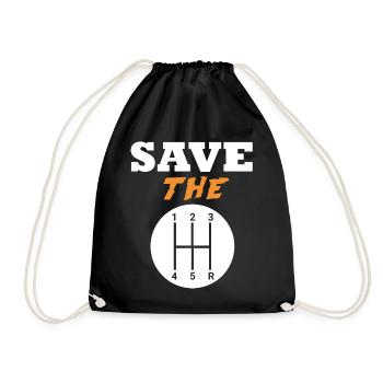 Save The Manuals - Drawstring Bag - black - Front