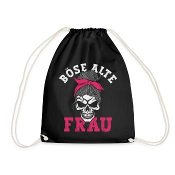 Böse Alte Frau Sarkasmus - Turnbeutel - Schwarz - Vorne