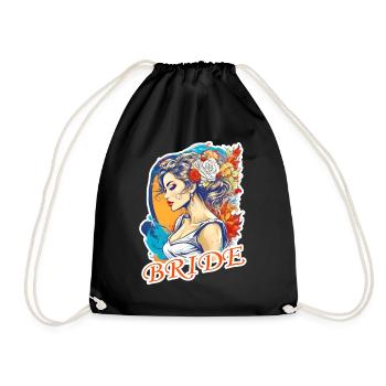 Bride - Drawstring Bag - black - Front