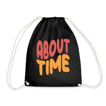 Déclaration expressive sur le temps - Sac de sport léger - noir - Devant