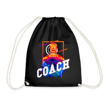 Trainer Coach Training Training Sport Team - Drawstring Bag - black - Front