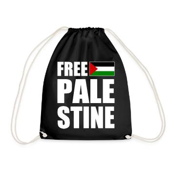 Free palestine - Drawstring Bag - black - Front