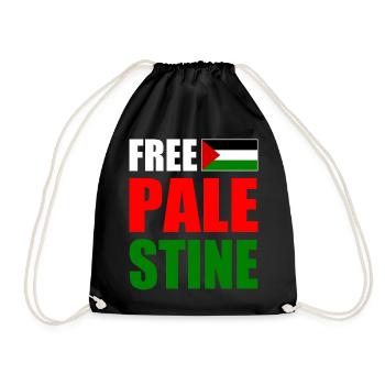 Free palestine - Turnbeutel - Schwarz - Vorne