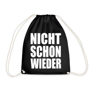 text1054 - Turnbeutel - Schwarz - Vorne