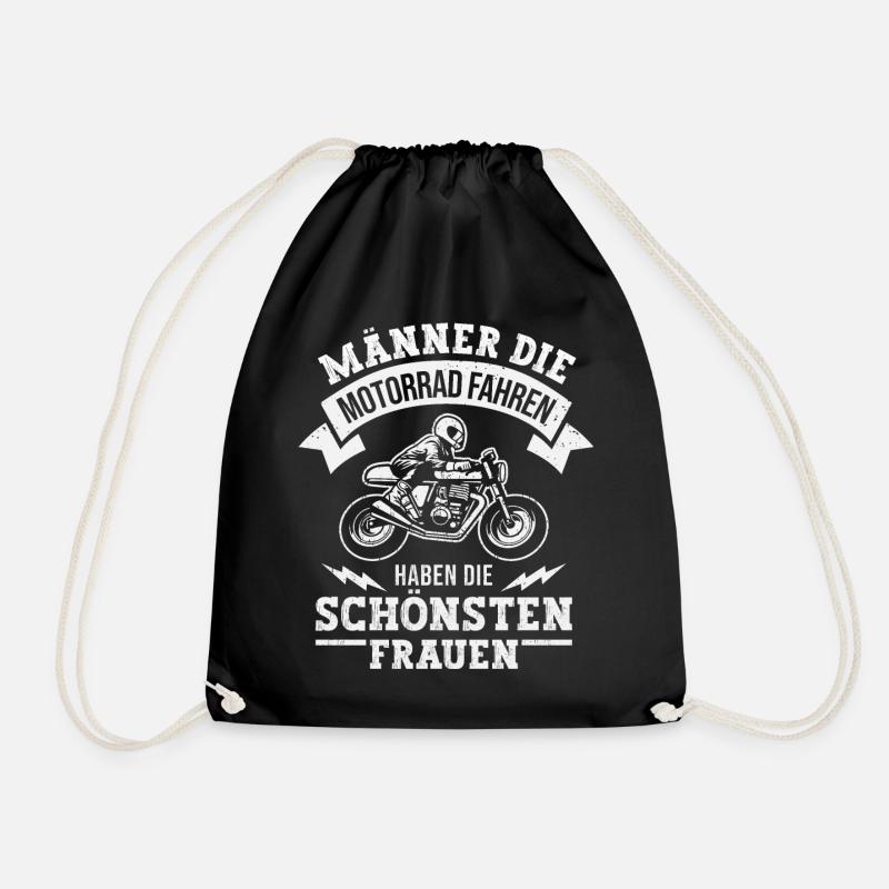 Motorradfahrer Biker Motorrad - Turnbeutel - Schwarz