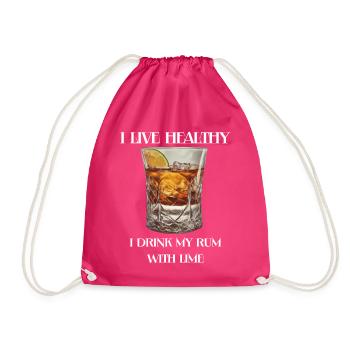 Healthy Rum - Turnbeutel - Fuchsia - Vorne