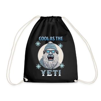 Cool comme le yéti - Sac de sport léger - noir - Devant