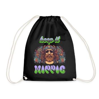 keep it hippie - Turnbeutel - Schwarz - Vorne