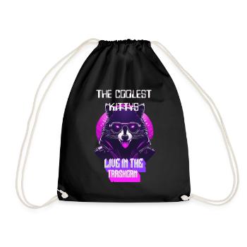 Les chatons les plus cool vivent dans la poubelle. - Sac de sport léger - noir - Devant