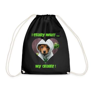 I really wuff my dealer - Turnbeutel - Schwarz - Vorne