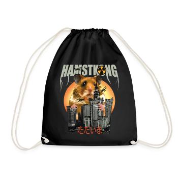 Big Funny Hamster - real horror movie - Drawstring Bag - black - Front