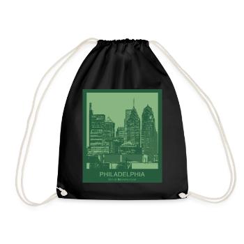 Philadelphia Skyline – Ville de l’amour fraternel - Sac de sport léger - noir - Devant