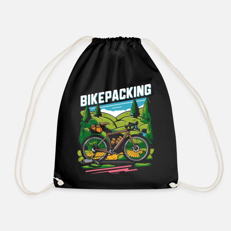 Scène d’aventure à vélo - Sac de sport léger - noir