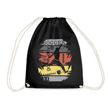 Soccer Germany Team Collage Ball Explosion - Drawstring Bag - black - Front