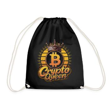 Crypto Queen Cryptocurrency CryptoFashion - Drawstring Bag - black - Front