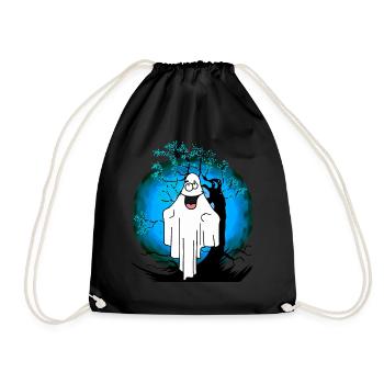 Halloween Gespenst Geist Geister - Turnbeutel - Schwarz - Vorne