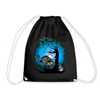 Halloween Cat Cats Mouse - Drawstring Bag - black - Front