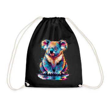 Koala - Drawstring Bag - black - Front