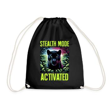 Stealth Mode Activated Panther Jungle Animal Lover - Drawstring Bag - black - Front