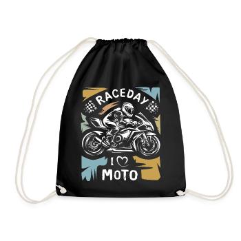 Motorcycle Racing vintage - Moto Raceday Symbol - Sac de sport léger - noir - Devant