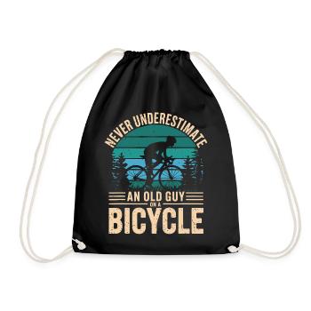Vintage Cycling Tribute for Bike Enthusiasts - Drawstring Bag - black - Front