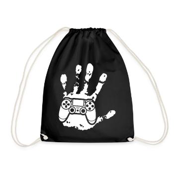 Le gamer qui est en toi (blanc) - Sac de sport léger - noir - Devant