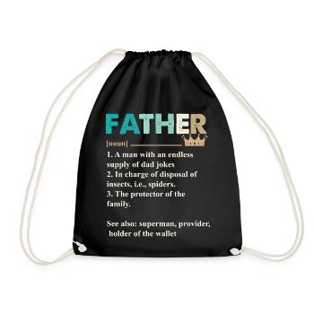 Papa Vater Vatertag - Turnbeutel - Schwarz - Vorne