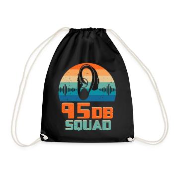 Deaf Deaf Hearing Impairment 95DB Squad - Drawstring Bag - black - Front