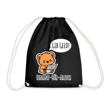Finanz-Bär-Ämter - GIVE MONEY! - Drawstring Bag - black - Front