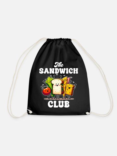 Das Cartoon Club Sandwich - Turnbeutel - Schwarz