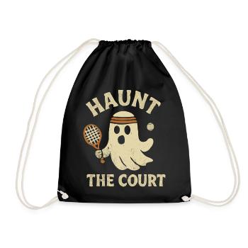 Tennis Halloween Hoodie Shirt - Drawstring Bag - black - Front