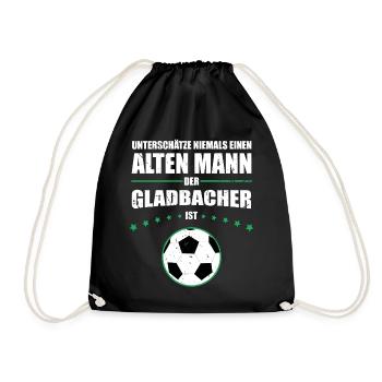Alter Mann - Mönchengladbach Fan | Vintage Edition - Turnbeutel - Schwarz - Vorne