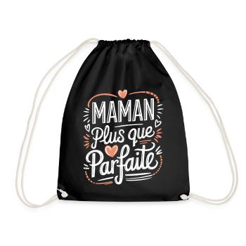 Maman plus que Parfaite - Sac de sport léger - noir - Devant