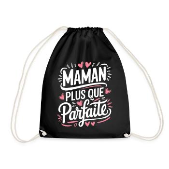 Maman plus que Parfaite - Sac de sport léger - noir - Devant