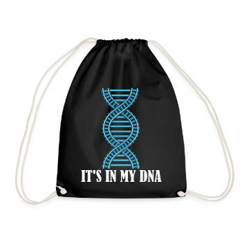 DNA Train Track Railfan Railroad Lover - Drawstring Bag - black - Front