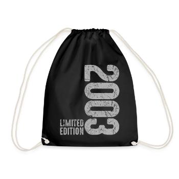 Vintage 2003 – 23rd Birthday 2003 Vintage - Drawstring Bag - black - Front